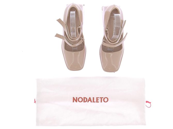 Nodaleto Bulla babies en cuir verni Beige - view 8