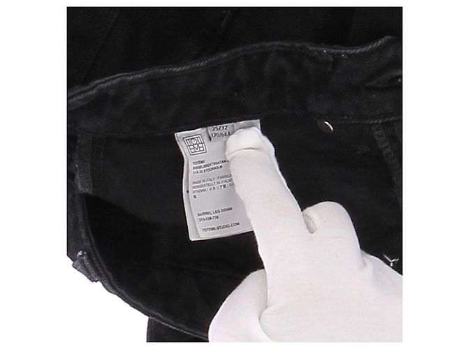 Jeans Totême in cotone nero Taglia 25 - vista 5