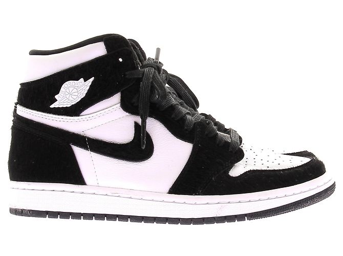 Nike Leder Sneakers "1 Retro High OG Panda" Weiß - Ansicht 2