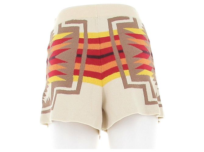 Autre Marque Short estampado FETICHE SUANCES de algodón beige - vista 2