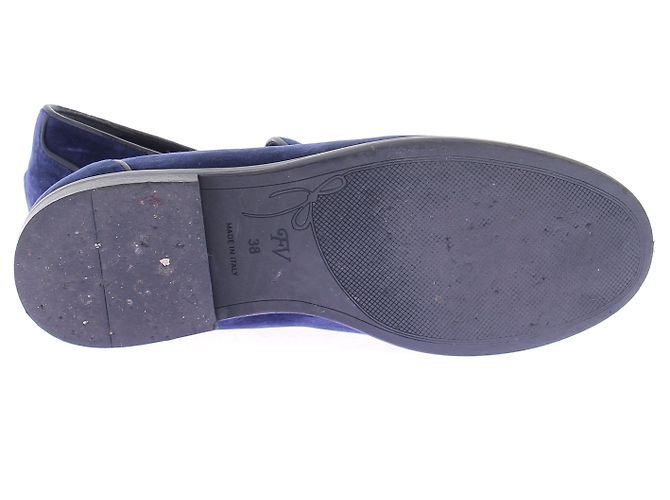 Autre Marque Mocassini in velluto blu - vista 7