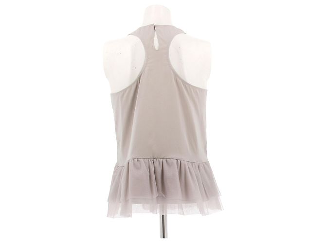 Top de seda gris Brunello Cucinelli - vista 2