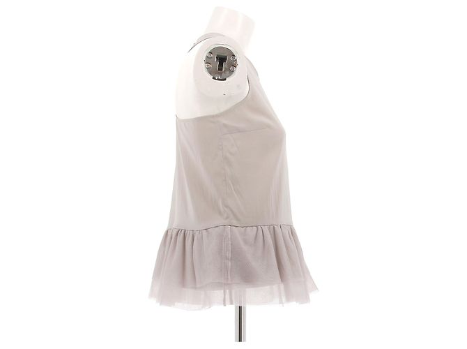 Top de seda gris Brunello Cucinelli - vista 3
