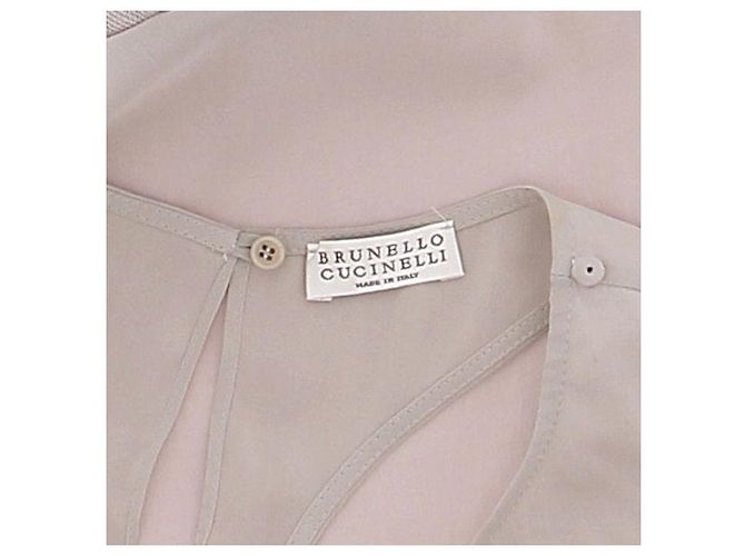 Top de seda gris Brunello Cucinelli - vista 6