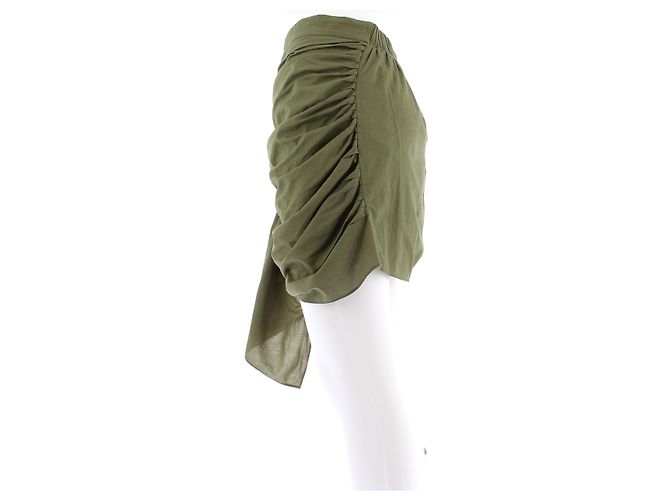 Autre Marque RHODE Minirock Khaki gerafft - Ansicht 4