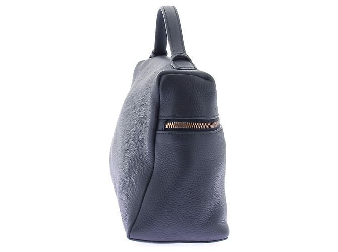 Loro Piana Borsa a mano in pelle marina Blu navy - vista 3