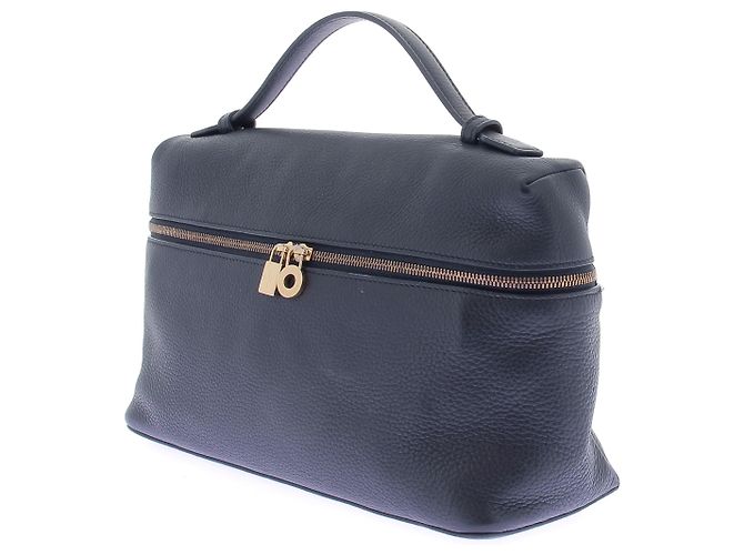 Loro Piana Borsa a mano in pelle marina Blu navy - vista 5