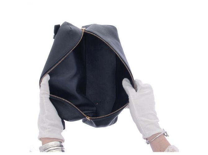 Loro Piana Borsa a mano in pelle marina Blu navy - vista 7