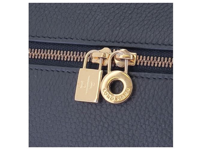 Loro Piana Borsa a mano in pelle marina Blu navy - vista 9