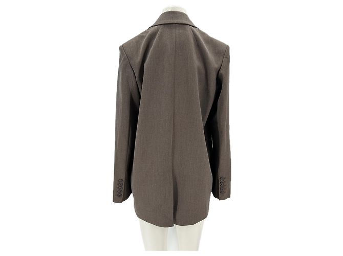 Autre Marque Blazer WITCHERY marrón de viscosa talla 8 UK Castaño - vista 2
