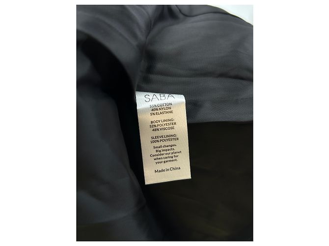 Autre Marque Blazer SABA negro de algodón talla 8 UK - vista 6