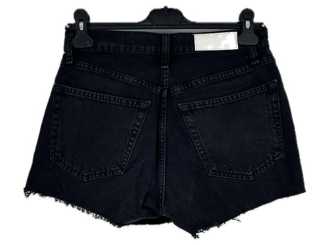 Re/Done Short aus dunkelgrauem Denim - Ansicht 2