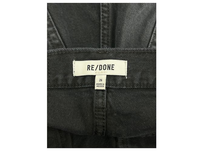 Re/Done Short aus dunkelgrauem Denim - Ansicht 3