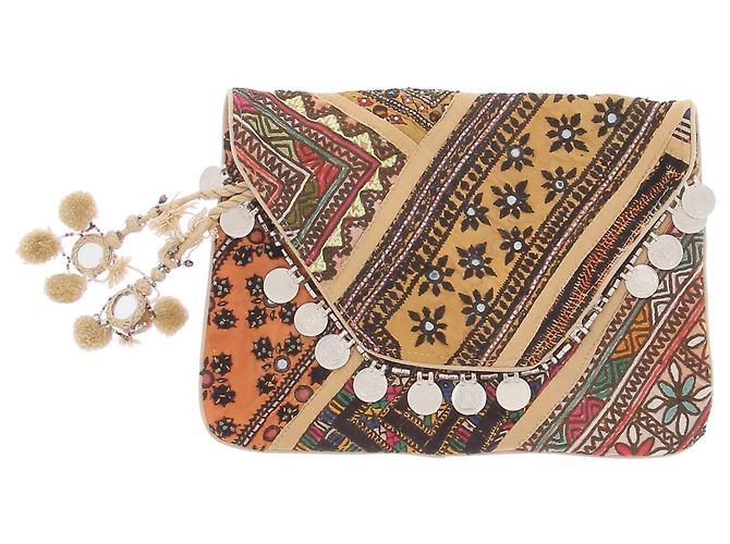 Antik Batik Bunt bestickte Clutch Mehrfarben - Ansicht 6