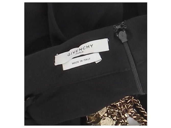 Vestido midi negro sin mangas con cadenas doradas Givenchy - vista 5