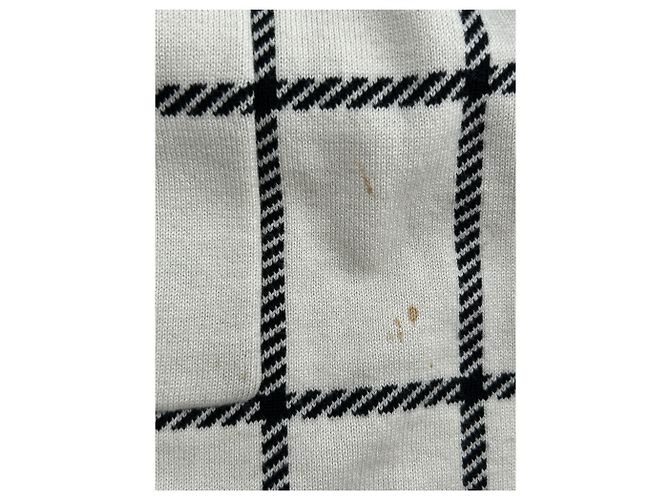 Poncho de lana Chloé negro y blanco - vista 5