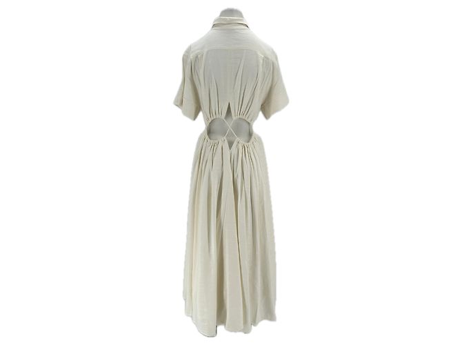 Vestido largo de lino blanco Cult Gaia Keegan - vista 2