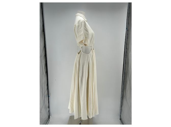 Vestido largo de lino blanco Cult Gaia Keegan - vista 3