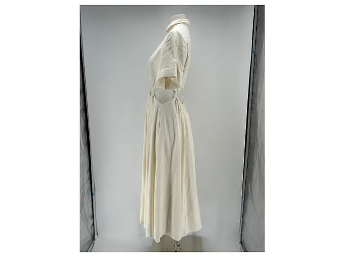 Vestido largo de lino blanco Cult Gaia Keegan - vista 4