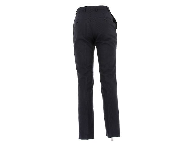Pantalones Céline de lana azul marino a rayas - vista 2