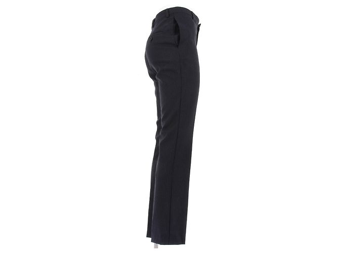 Pantalones Céline de lana azul marino a rayas - vista 3