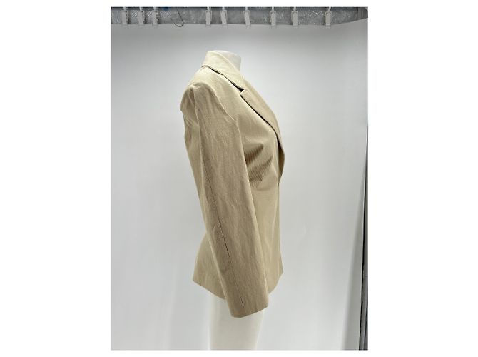 Autre Marque Blazer beige ajustado con hombreras - vista 3