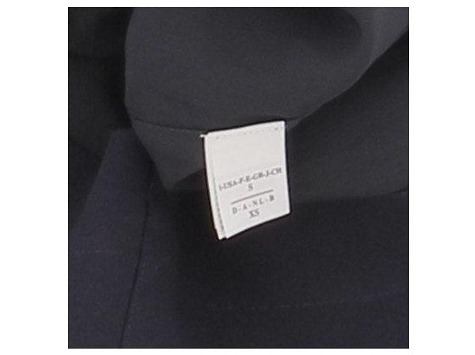Vestido midi de seda azul marino Brunello Cucinelli con cuello de perlas - vista 7
