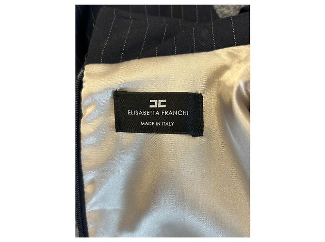 Elisabetta Franchi Mono negro a rayas - vista 4