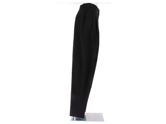 The row Calça preta de lã Preto - vista 3