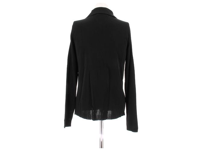 Autre Marque Top preto com decote em V em viscose VERONICA DE PIANTE - vista 2
