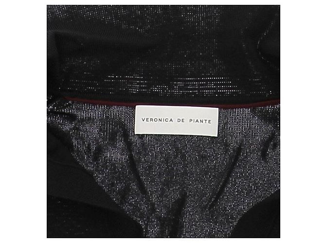 Autre Marque Top preto com decote em V em viscose VERONICA DE PIANTE - vista 5