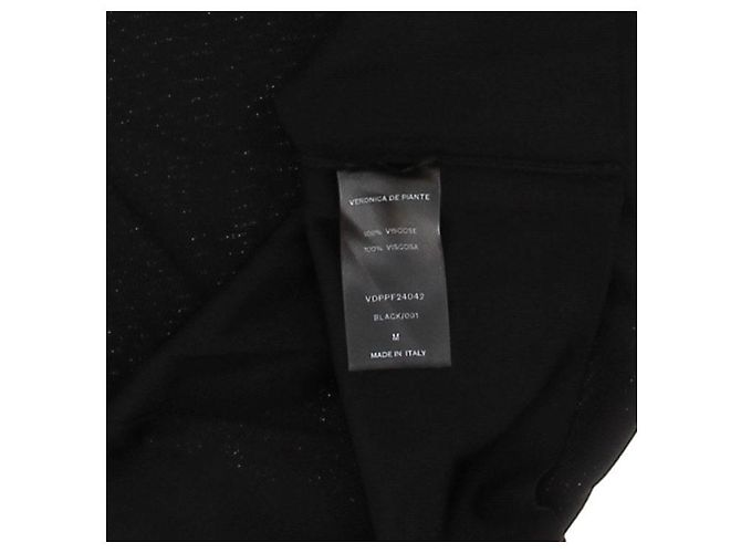 Autre Marque Top preto com decote em V em viscose VERONICA DE PIANTE - vista 6