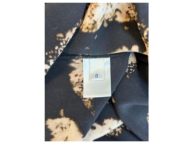 Autre Marque Vestido de seda con estampado de tigre Negro - vista 7