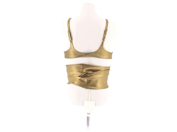 Phoebe Philo Top da bikini dorato - vista 2