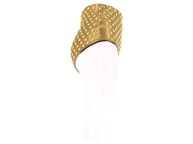 Pantaloncini Phoebe Philo dorati con borchie D'oro - vista 3