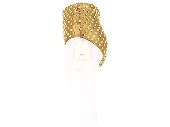 Pantaloncini Phoebe Philo dorati con borchie D'oro - vista 4