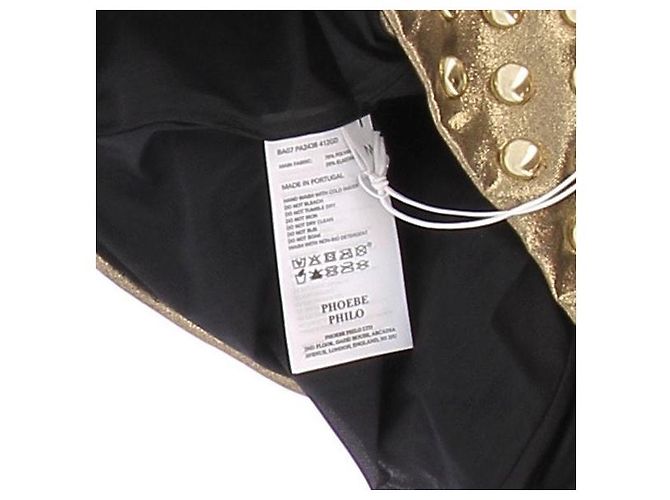 Pantaloncini Phoebe Philo dorati con borchie D'oro - vista 7