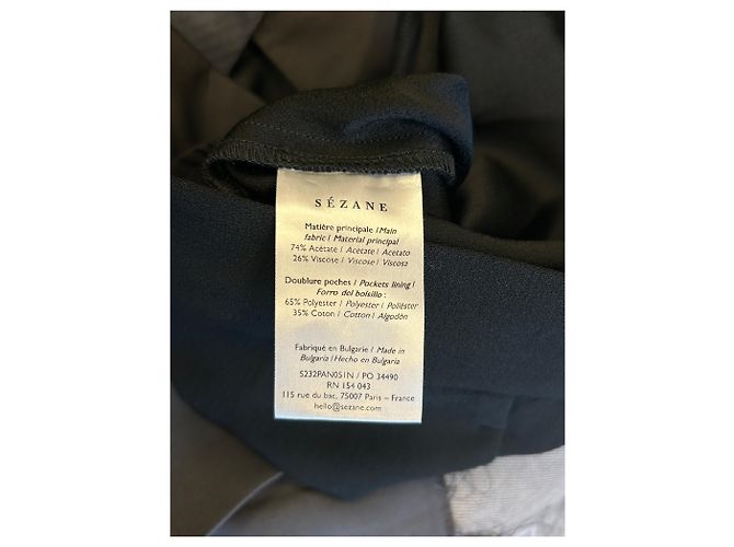 Schwarze Hose von SéZane aus Polyester Größe 36 - Ansicht 3