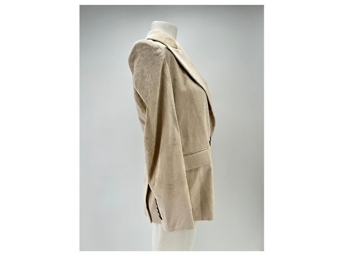 Veronica Beard Blazer de terciopelo beige - vista 3