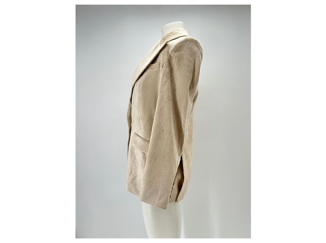 Veronica Beard Blazer de terciopelo beige - vista 4