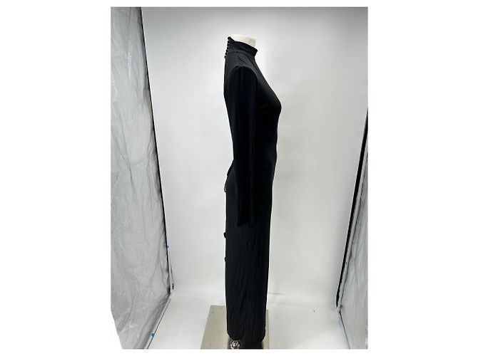 Magda Butrym Vestido largo negro de espalda descubierta - vista 3