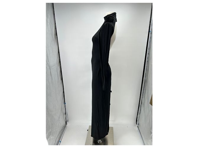 Magda Butrym Vestido largo negro de espalda descubierta - vista 4