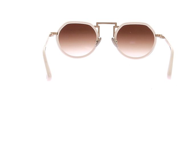 Rosie Assoulin Gafas de sol redondas Blanco - vista 2