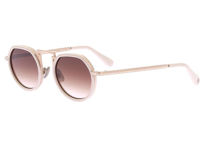 Rosie Assoulin Gafas de sol redondas Blanco - vista 5