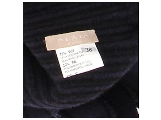 Abito senza maniche in lana blu navy Alaïa - vista 5