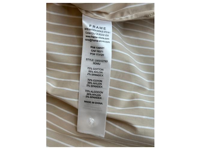 Camisa Frame Denim beige de algodón L - vista 6