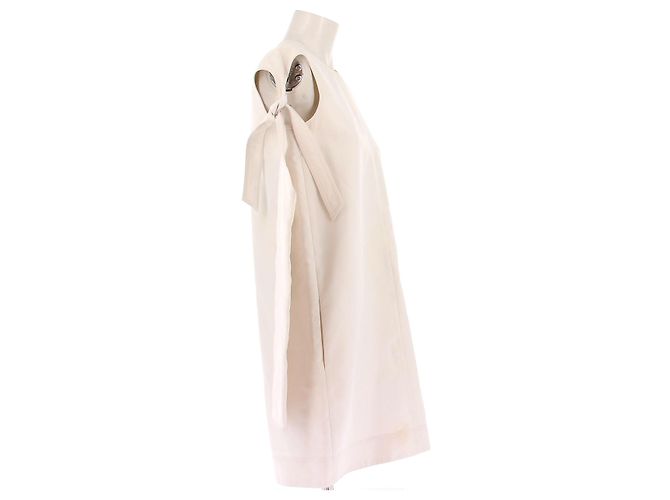 Vestido de algodón beige Céline talla 38 - vista 4