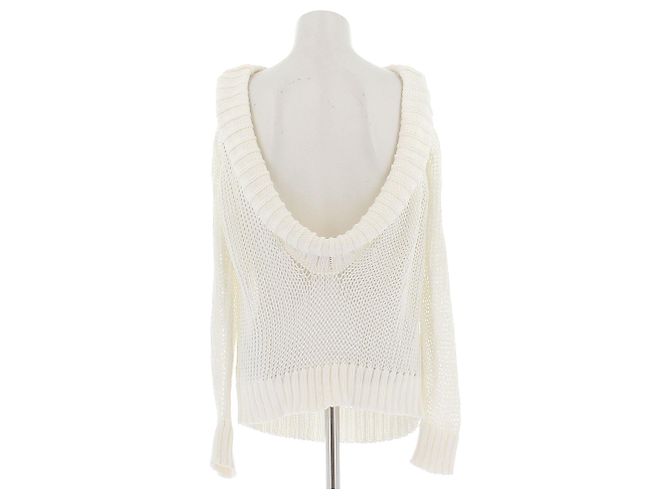 Khaite Weißer Strickpullover mit offenem Rücken - Ansicht 2