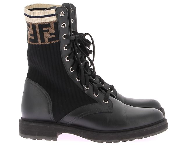 Fendi Stivaletti neri "Rockoko" Nero - vista 2