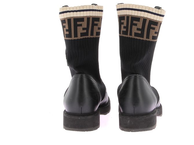 Fendi Stivaletti neri "Rockoko" Nero - vista 5